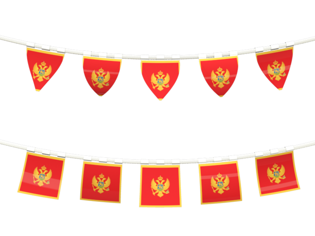 Rows of flags. Download flag icon of Montenegro at PNG format