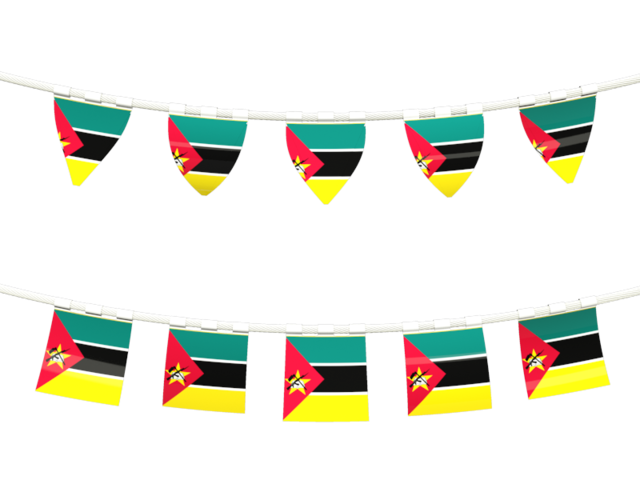 Rows of flags. Download flag icon of Mozambique at PNG format