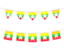 Мьянма. Ряд флажков. Скачать иконку.