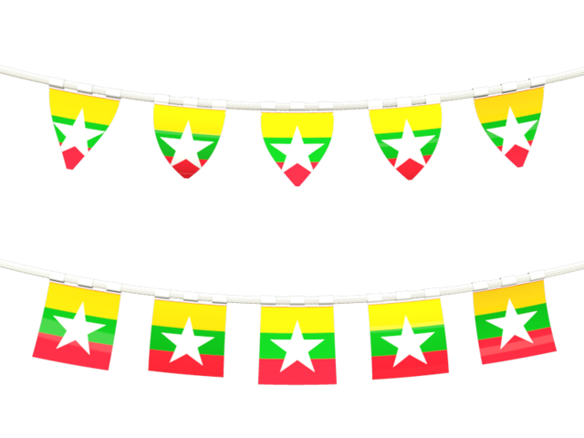 Rows of flags. Download flag icon of Myanmar at PNG format
