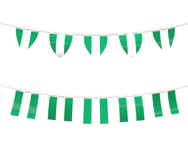 Rows of flags. Download flag icon of Nigeria at PNG format