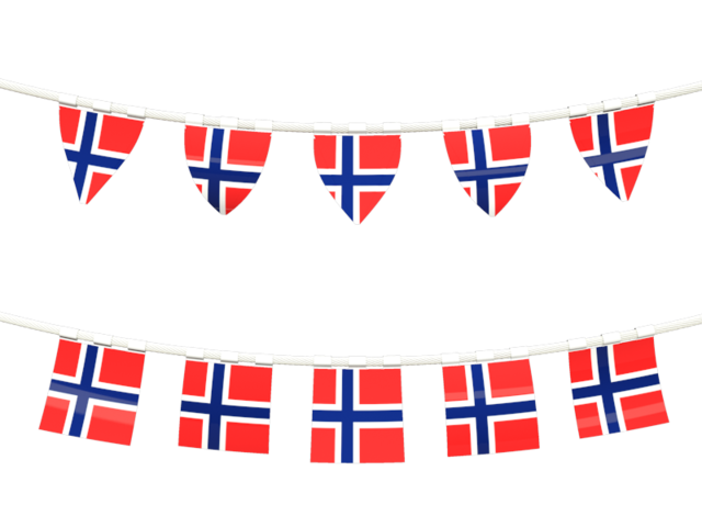 Ряд флажков. Скачать флаг. Норвегия