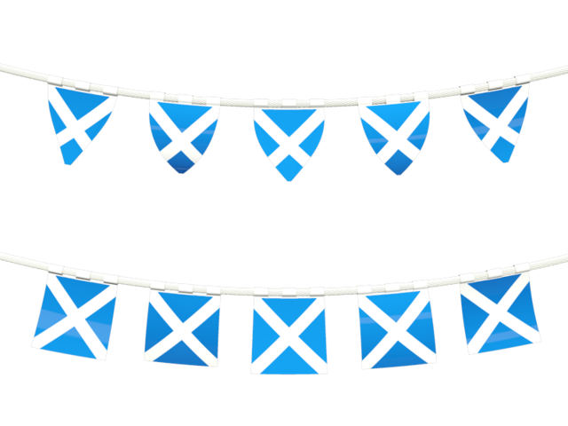 Ряд флажков. Скачать флаг. Шотландия