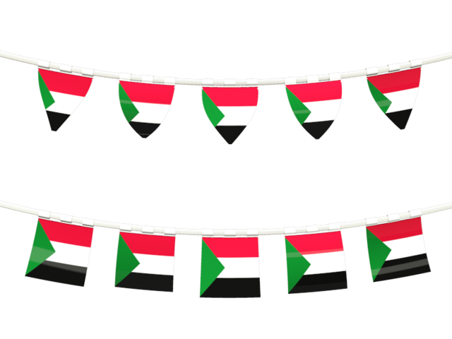 Ряд флажков. Скачать флаг. Судан