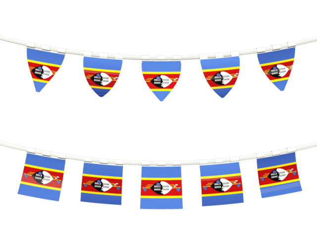 Ряд флажков. Скачать флаг. Свазиленд