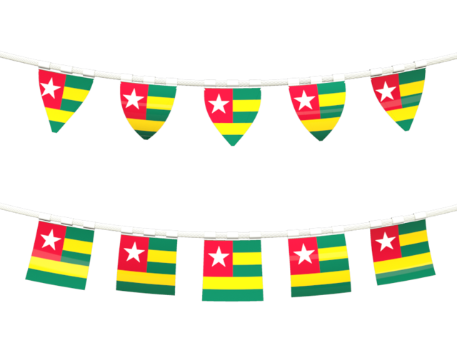 Rows of flags. Download flag icon of Togo at PNG format