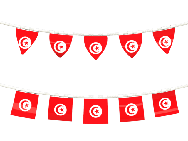 Rows of flags. Download flag icon of Tunisia at PNG format