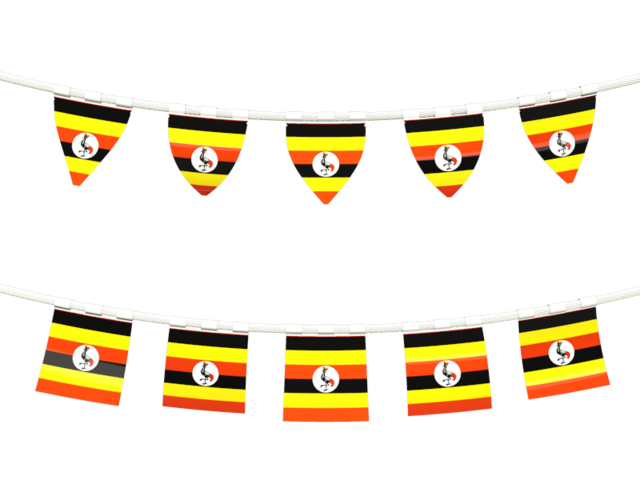 Rows of flags. Download flag icon of Uganda at PNG format