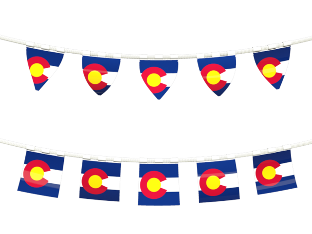 Rows of flags. Download flag icon of Colorado