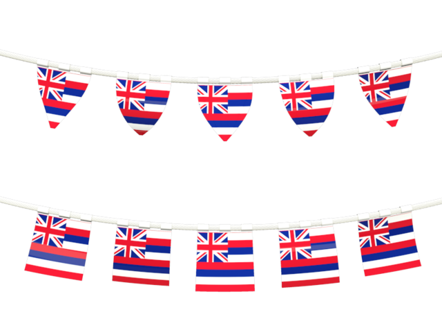 Ряд флажков. Загрузить иконку флага штата Гавайи