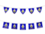 Flag of state of Kansas. Rows of flags. Download icon