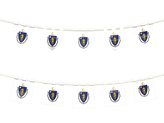Rows of flags. Download flag icon of Massachusetts