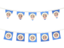 Flag of state of Minnesota. Rows of flags. Download icon