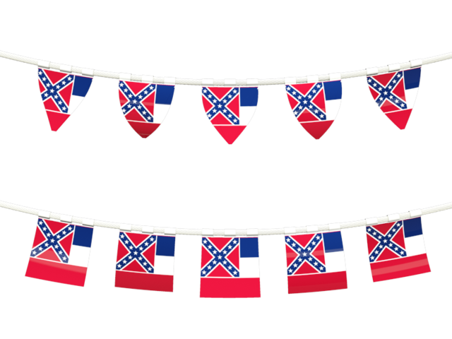 Ряд флажков. Загрузить иконку флага штата Миссисипи