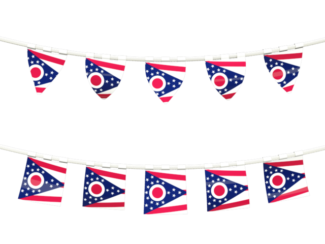 Ряд флажков. Загрузить иконку флага штата Огайо