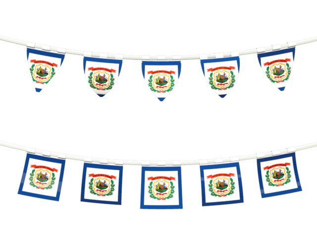 Rows of flags. Download flag icon of West Virginia