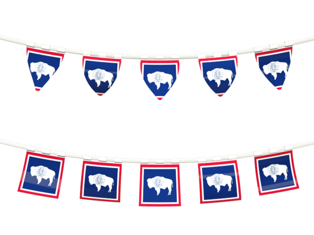 Rows of flags. Download flag icon of Wyoming