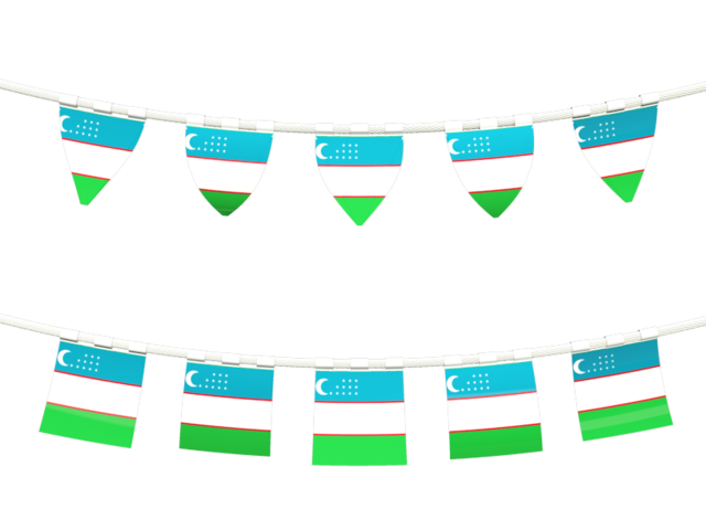 Rows of flags. Download flag icon of Uzbekistan at PNG format