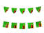 Замбия. Ряд флажков. Скачать иконку.