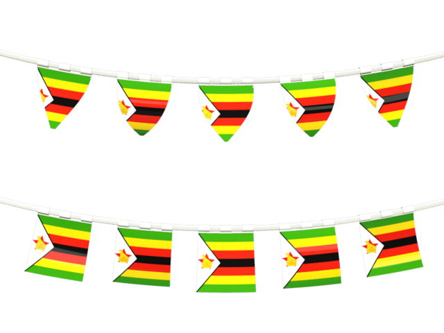 Ряд флажков. Скачать флаг. Зимбабве