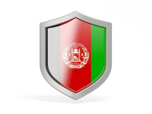 Иконка в форме щита. Скачать флаг. Афганистан