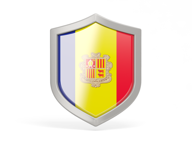 Shield icon. Download flag icon of Andorra at PNG format