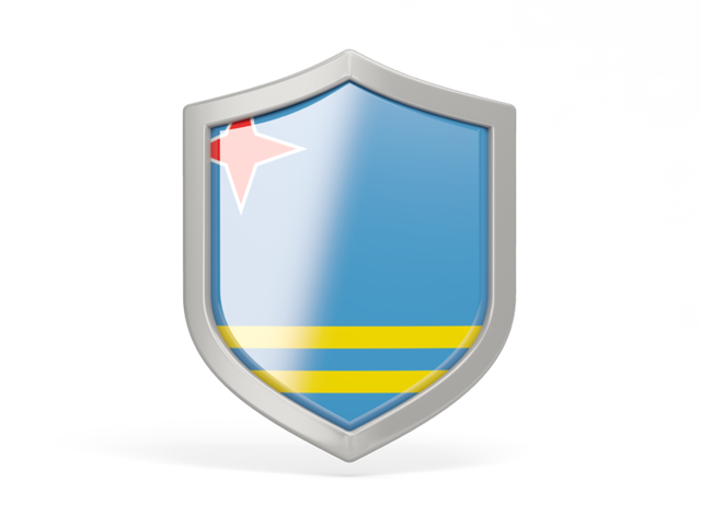 Shield icon. Download flag icon of Aruba at PNG format