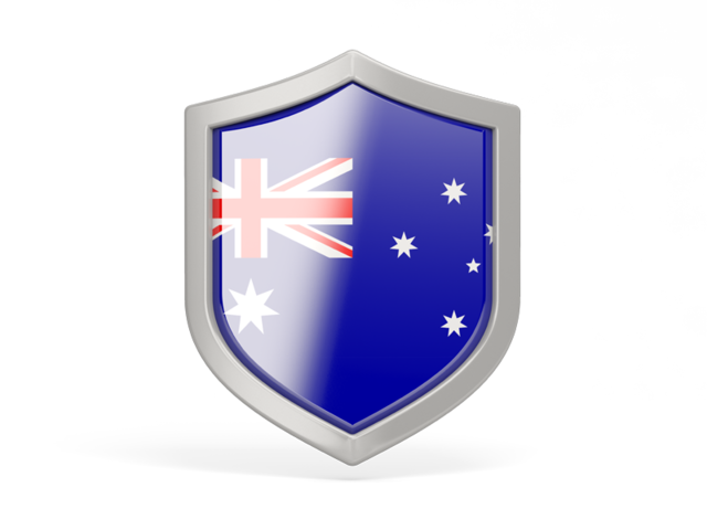 Иконка в форме щита. Скачать флаг. Австралийский Союз