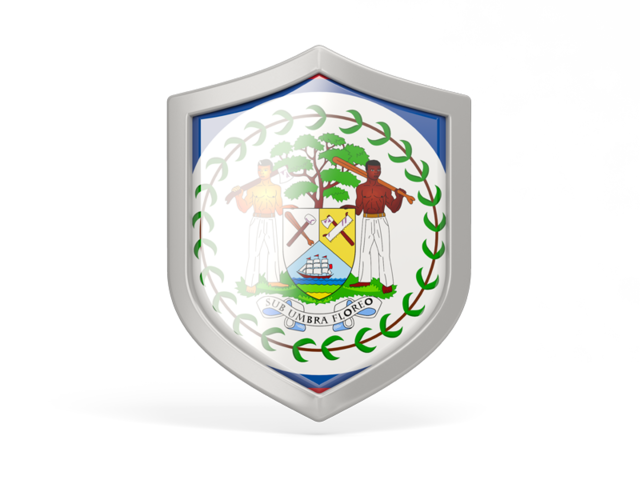 Shield icon. Download flag icon of Belize at PNG format