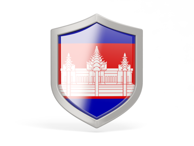 Shield icon. Download flag icon of Cambodia at PNG format