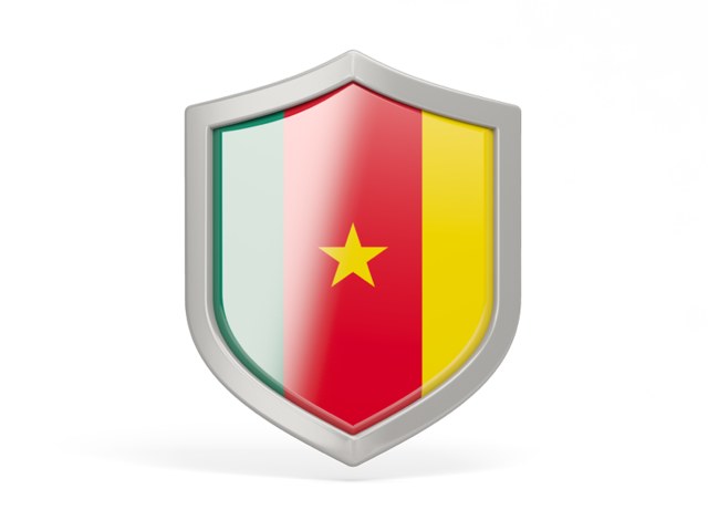 Иконка в форме щита. Скачать флаг. Камерун
