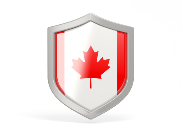 Shield Icon Illustration Of Flag Of Canada