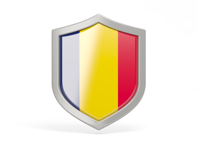 Shield icon. Download flag icon of Chad at PNG format