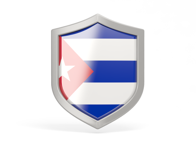 Иконка в форме щита. Скачать флаг. Куба