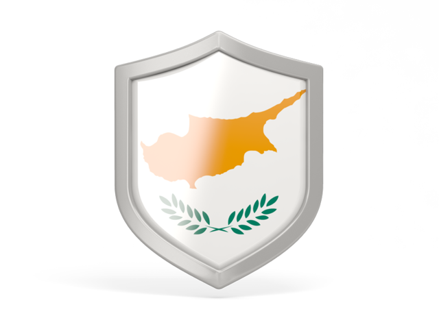 Иконка в форме щита. Скачать флаг. Кипр