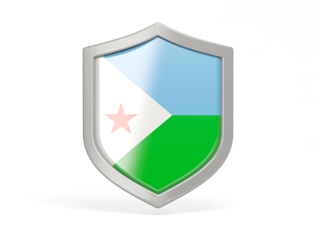 Shield icon. Download flag icon of Djibouti at PNG format
