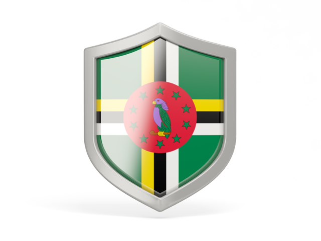 Shield icon. Download flag icon of Dominica at PNG format