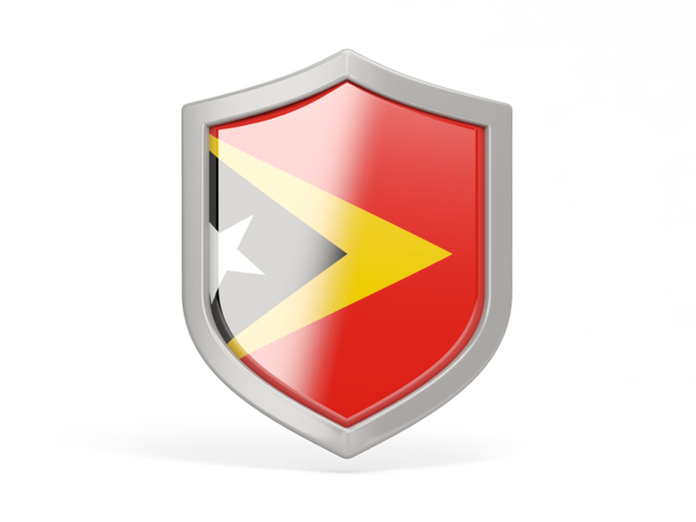 Иконка в форме щита. Скачать флаг. Восточный Тимор