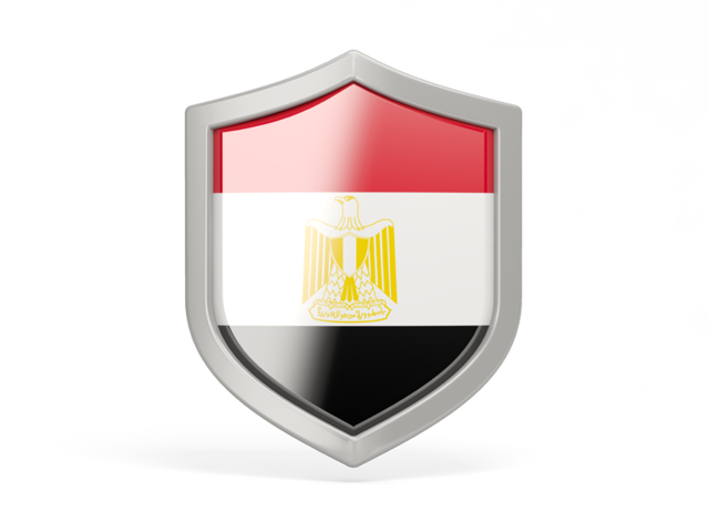 Иконка в форме щита. Скачать флаг. Египет