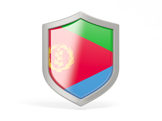 Иконка в форме щита. Скачать флаг. Эритрея