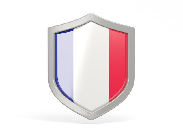 Иконка в форме щита. Скачать флаг. Франция