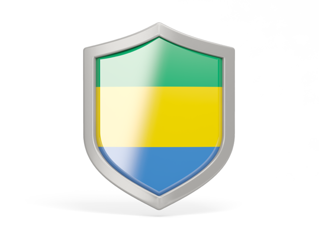 Shield icon. Download flag icon of Gabon at PNG format