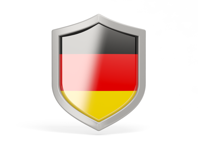 Shield icon. Illustration of flag of Germany
