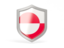 Greenland. Shield icon. Download icon.