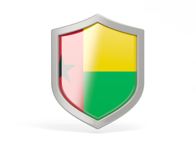 Иконка в форме щита. Скачать флаг. Гвинея-Бисау