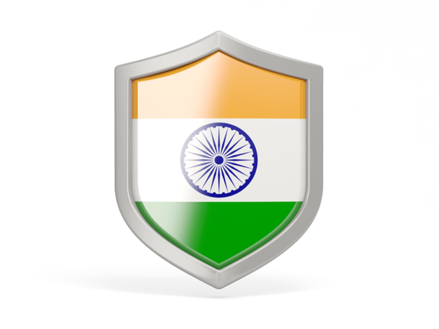 Shield icon. Download flag icon of India at PNG format