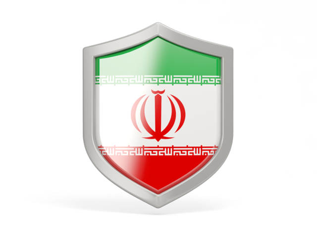 Иконка в форме щита. Скачать флаг. Иран