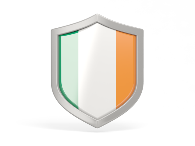 Shield icon. Download flag icon of Ireland at PNG format