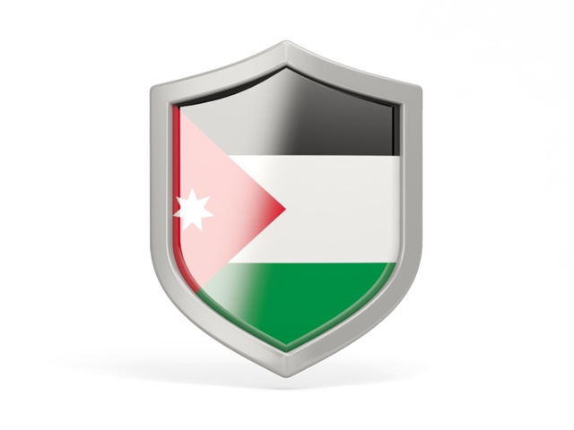 Иконка в форме щита. Скачать флаг. Иордания