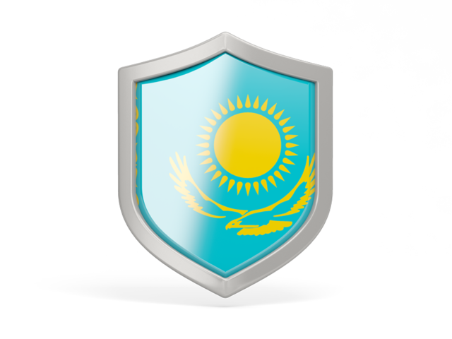 Иконка в форме щита. Скачать флаг. Казахстан